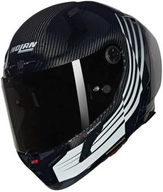 Resim Nolan X-804 Rs Ala 345 Karbon Kapalı Motosiklet Kaskı Siyah L 