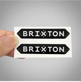 Resim Brixton 3D Gümüş Arma Sticker Yapıştırma 2 Adet 