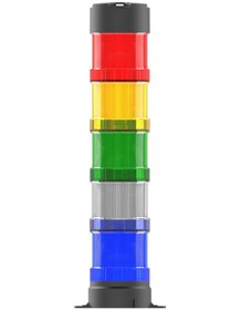 Resim Mesan Ø66 5 Kat Modüler Işıklı Kolon Multi Led Buzzer Taban Montaj 110-220vac Ms 82251.1.3.2.5.4.110-220vac 