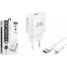 Resim Subzero SG71 18W 3.4A Qualcomm Hızlı Iphone Ev Şarj Aleti 