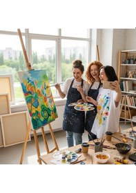 Resim 5 Adet 35x50 Cm Resim Tuvali Boş Boyama Tuvali Akrilik Yağlı Boya Uyumlu Şase Tuval 