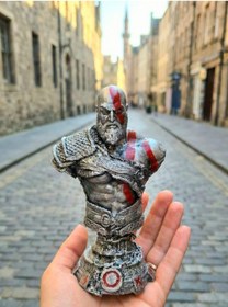 Resim 3d God Of War / Kratos Leviathan Büst Figürü / Playstation Oyun Karakteri 15cm/fanart 