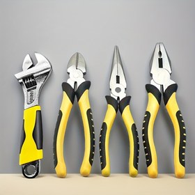 Resim Çok Fonksiyonlu Pense Anahtar Seti | Diyagonal Pense, Tel Kesiciler, İğne Burunlu Pense Ve Anahtar İçerir | Yüksek Kaliteli Malzeme, Ergonomik Ve Rahat Sap | Ev Onarımları, Araba Bakımı, Kesme İçin Uygundur 
