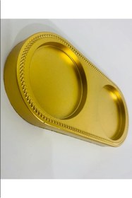 Resim BÜYÜLÜ HOME Gold 2 Bölmeli Damlatmaz Yağdanlık Ve Amber Yağlık Yağdanlık Stant Altlık 