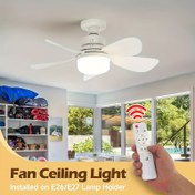 Resim 1 adet Büyük 6 Yapraklı Akıllı Tavan Fanı LED Işık ile - Süper Sessiz, 3 Hız, Hafıza Ayarlanabilir, Uzaktan Kumanda, 3000K Sıcak Işık, 4000K Doğal Işık, 6500K Beyaz Işık, Yatak Odası, Mutfak, Balkon, Garaj, İç Tavan Fanı için İdeal | Modern Tavan Fanı | Sessiz Çalışma 