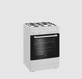 Resim Beko BFE 400-1 B 66 L Beyaz Doğalgazlı Ocaklı Solo Fırın 
