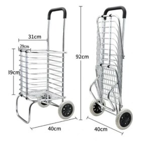 Resim Aesco Katlanabilir Taşınabilir Alışveriş ve Taşıma Arabası 