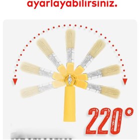 Resim Badem10 Kıvrılabilir Sap Takılabilir Boya Fırçası Robotik Kestirme Boyama Fırçası 180° Derece İç Dış Cephe 