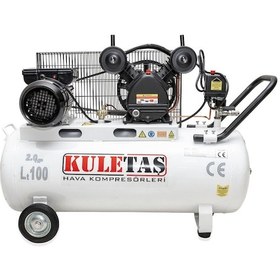 Resim Kuletaş 2 Hp 8 Bar 100 LT Çift Kafa Hava Kompresörü 