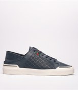 Resim MARCOMEN Erkek Hakiki Deri File Detaylı Sneaker Lacivert 