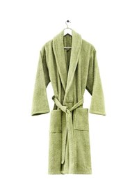 Resim Menderes Home Cotton Collection Bukle Large Bornoz Düz Yeşil 