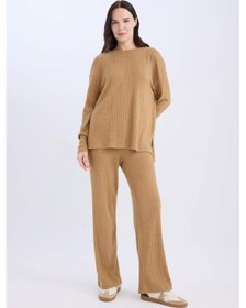 Resim DeFacto Pantolon Traditional Flare Fit Düz Paça Fitilli Kaşkorse D6050AX24AUBG706 