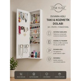 Resim Yc dekoe Aynalı Takı Dolabı Demonte 