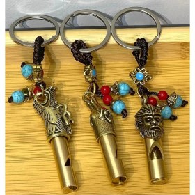 Resim Kuzgun Ticaret Metal Figürlü Düdük Anahtarlık ALK4461 ( Lisinya ) 