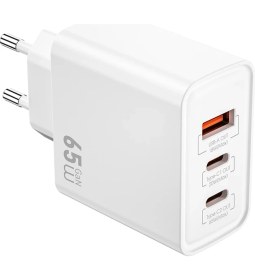 Resim Wiwu WI-G005 Essen Serisi Gan Tech Pd Hızlı Şarj Özellikli Şarj Başlığı 65W Beyaz 