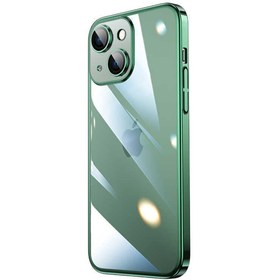 Resim Kaptin Kaptin Iphone 14 Plus Kılıf Kamera Lens Koruma Darbe Emici Şeffaf Kenarları Renkli Sert Silikon Uyumlu iPhone14--24457 