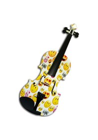 Resim Paganini Mv012Wt Resimli Porselen Kaplamalı Profesyonel Keman Set 