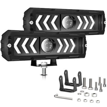 Yaozixa 6 İnç Tek Gözlü Led Spot Işığı 3 Renk Seçenekli 2 Adet - 80w 8000lm, Ip68 Su Geçirmez, Dayanıklı Alüminyum Gövde Siyah