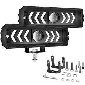 Resim Springsun 6 İnç Led Tek Göz Işığı 3 Renk Seçenekli 2 Adet - 80w 8000lm, Ip68 Su Geçirmez, Dayanıklı Alüminyum Gövde Siyah 