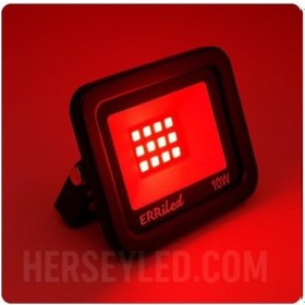 Resim Erk 10w Kırmızı Led Projektör 220v Erk-3710 K Kırmızı 