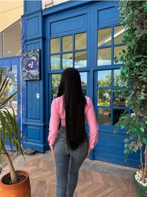 Resim WeShaya Pembe Polyester Pamuk Parçalı Gömlek Pembe 