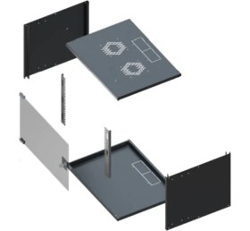 Resim Kastap Soho Kabinet 12U 540W*400D Tekstüre Boyalı, Arka Kapaksız 