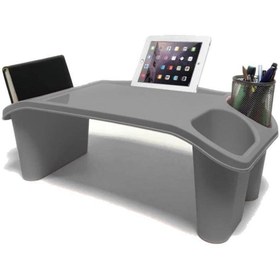 Resim E&D Collection Saban Hobi Masası Laptop Sehpası (Gri) 