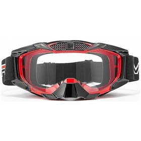 Resim Açık Hava Motosiklet Yarış Gözlükleri Bisiklet Off-road Gözlükleri Buğu Önleyici Ön Cam Bisiklet Gözlükleri Kırmızı 