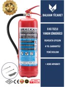 Resim Balkan Ticaret 6 Kg Tozlu Yangın Tüpü + askı aparatı hediyeli - yangın anında güven verir 