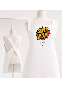 Resim Bk Gift Kişiye Özel Anneler Günü Tasarımlı Çapraz Askılı Beyaz Mutfak Önlüğü - 3, Aşçı Önlüğü, Şef Önlüğü, Anneye Hediye Kobitmeyencom35926 Bk Gift Renkli 