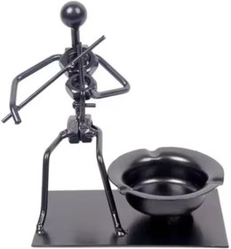 Resim DS HEDİYELİK TOPTAN Müzisyen Vintage Dekoratif Metal Vida Somun Tasarım Kül Tablası 