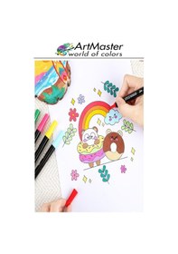 Resim A4 Eskiz Defteri 50 Yaprak 100 Gr 1 Adet 36 Renk Marker Kalem Çift Taraflı Touch Çift Uçlu Eskiz Defteri Boya Seti 
