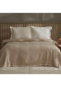 Resim Kimber Müslin Çift Kişilik Pike Bej 