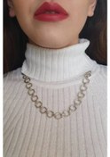 Resim Gümüş Kaplama Çelik Zincir Kolye Gümüş 
