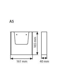 Resim Duvar Tipi Broşürlük 15x21cm A5 1 Adet 