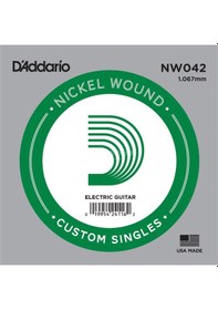 Resim D'addario Nw042 .042 Elektro Ve Akustik Gitar Tek Tel 
