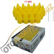 Resim A Kalite Mefsa Bijon Kapağı Sivri 17 Mm Sarı 20 Li Set 