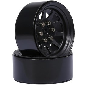 Resim Folinda 1/10 Rc Tırmanıcı İçin 1.9 İnç Çinko Alaşımlı Kilitleme Tekerlek Jantları Siyah 2 Adet Traxxas, Axial Scx10, D90 Uyumlu 