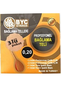 Resim Longmoon 3byc18 3 Takım Kısa Sap Bağlama Teli Takım Profesyonel 0.18 
