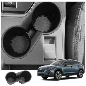 Resim Tongdashop Ynesoer Dayanıklı Plastik Konsol Organizer Subaru Crosstrek Saklama Kutusu Bardak Şişe Rafı Siyah 