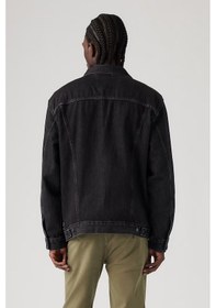 Resim Levi's Oversize Denim Ceket - Erkek Günlük Kot Ceket - Klasik Yaka Siyah 