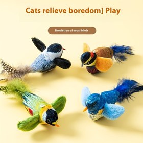 Resim Etkileşimli Simülasyon Kuş ve Kedi Oyuncağı, Gerçekçi Çığlıklarla, Peluş Kuş Şekilli Tasarımıyla, Sentetik Fiber ve Yapay Tüylerden Yapılmış, Pil Gerektirmez, Tüm Irklar İçin Uygun. 