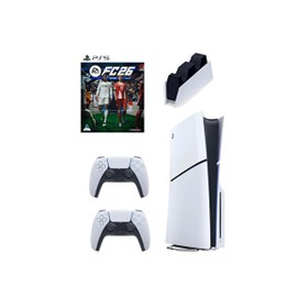 Resim Sony Playstation 5 CD Versiyon Oyun Konsolu - 2 Dualsense Oyun Kolu - FC26 CD Türkçe Oyun - Şarj İstasyonu 