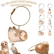 Resim 1/6 adet Şeffaf Kedi Saç Anı Kapları - Altın Kemer Tasarımı Sevimli Kedi Şeklinde Pet Saç Saklama Kutusu, DIY Anı Kolye Hediyesi Kedi Severleri ve Kederli Evciller için, Pet Kaybı için Sıcak Duygusal Seçim, Basit Gösterim, Şeffaf Malzeme 