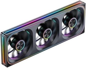 Resim JONSBO ZA-360BR (Ters) PC Kasa Fanı, Hepsi (3) Bir Arada, 3x120mm 3Pin ARGB Fanlı Tek Çerçeve Ünitesi, PWM, 4 Taraflı Sonsuzluk Ayna Fanlı Ters Bıçak Sessiz Fanlar, Alüminyum İsim Plakası, 28 mm Kalın 