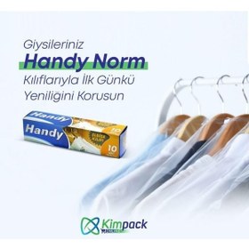 Resim Handy Vakumsuz Şeffaf Giyisi Elbise Ceket Mont Askı Kılıfı Poşeti Torbası - 10 Adetlik 3 Kutu 