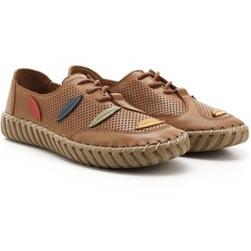 Resim Gönderi R Taba Antik Dolgu Taban Bağcıklı Hakiki Deri Comfort Ayakkabı Taba 