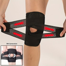 Resim 1 Adet 8. Nesil Geliştirilmiş Kompresyon Dizlik - Mor Detaylı Nefes Alabilir Ayarlanabilir Yan Destek, Ağırlık Kaldırma, Basketbol, Koşu, Yürüyüş ve Bisiklet İçin İdeal - Elde Yıkanabilir, Spor Dizliği, Şık Tasarım, Güvenli Uyumlu 