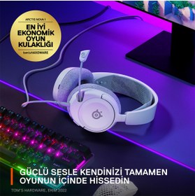 Resim SteelSeries Arctis Nova 1 Kablolu Mikrofonlu Kulak Üstü Oyuncu Kulaklığı 