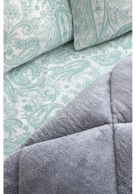 Resim Veluna Çift Kişilik Wellsoft Yorgan Uyku Seti Yeşil 